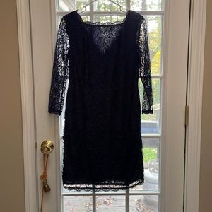 NWOT Liliana Navy Blue Lace Sheath